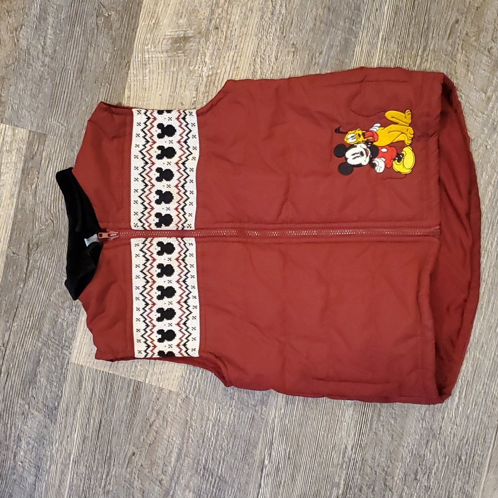 Disney embroidery vest zipper fly boy size 5T